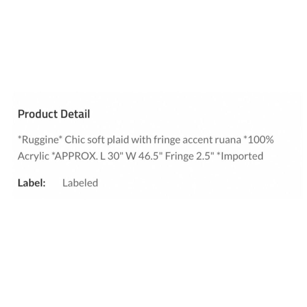 Ruggine Chic Soft Amberglow Plaid Fringe Accent Ruana - Picture 11 of 13